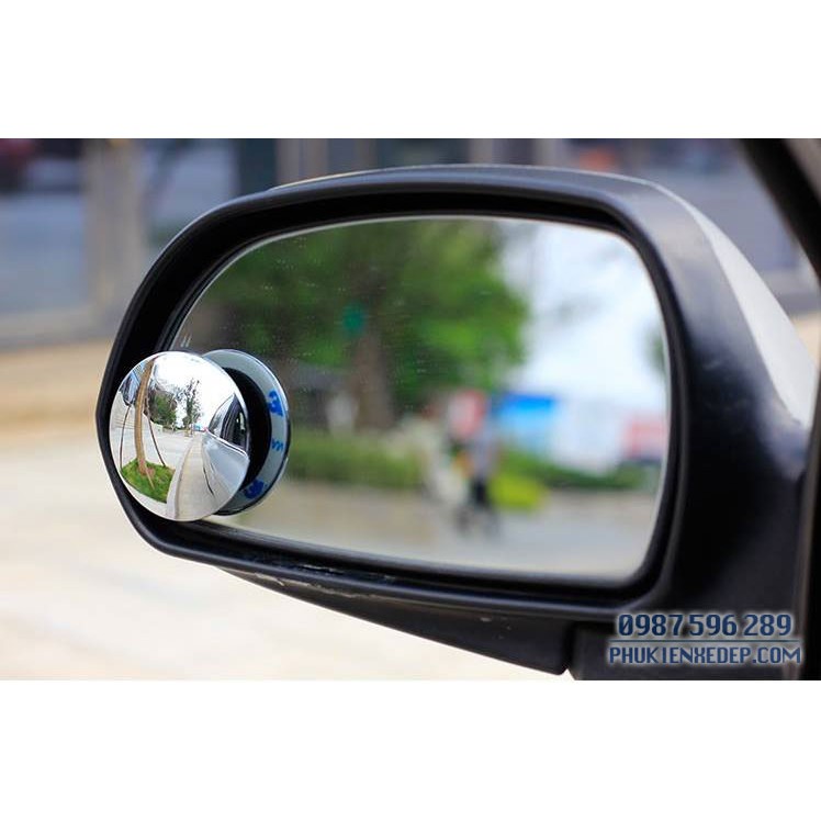 Gương cầu lồi ô tô ⚡GIÁ RẺ - FREESHIP⚡ kính hậu xoay 360 | Gương cầu xoá điểm mù cho xe hơi
