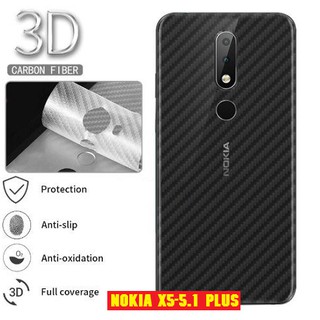 Miếng dán lưng vân Carbon cho Nokia 5.1 Plus – X5