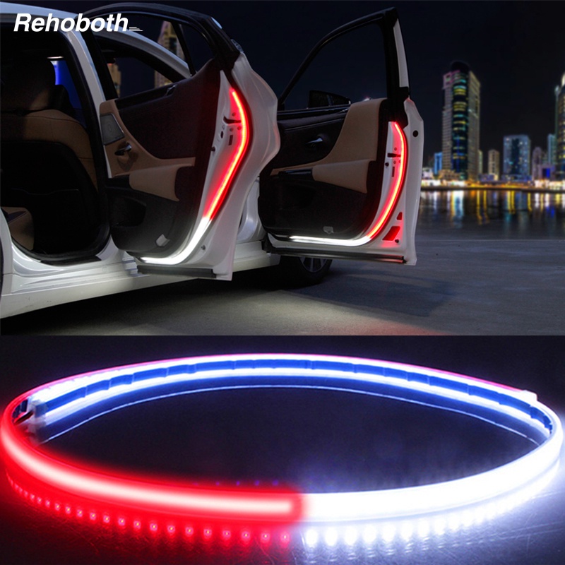 Cửa nội thất ô tô Rehoboth Đèn chào mừng Đèn LED cảnh báo an toàn Nhấp nháy Đèn tín hiệu Dải đèn 120cm chống thấm nước 12V Đèn trang trí xung quanh tự động
