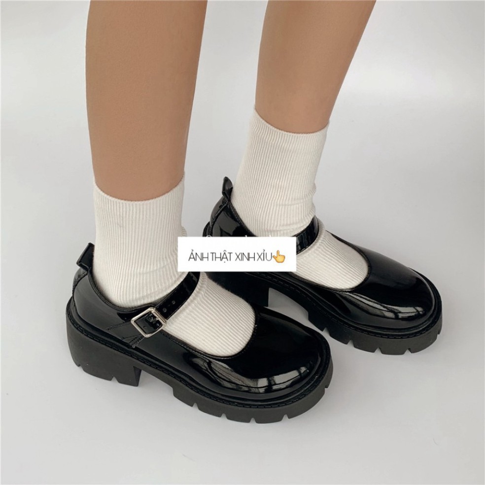 [CÓ SẴN-NOWSHIP] Giày oxford nữ da bóng, da lì ulzzang Hàn quốc dáng marry quai cài đế cao 4cm to cá tính năng động đẹp | BigBuy360 - bigbuy360.vn