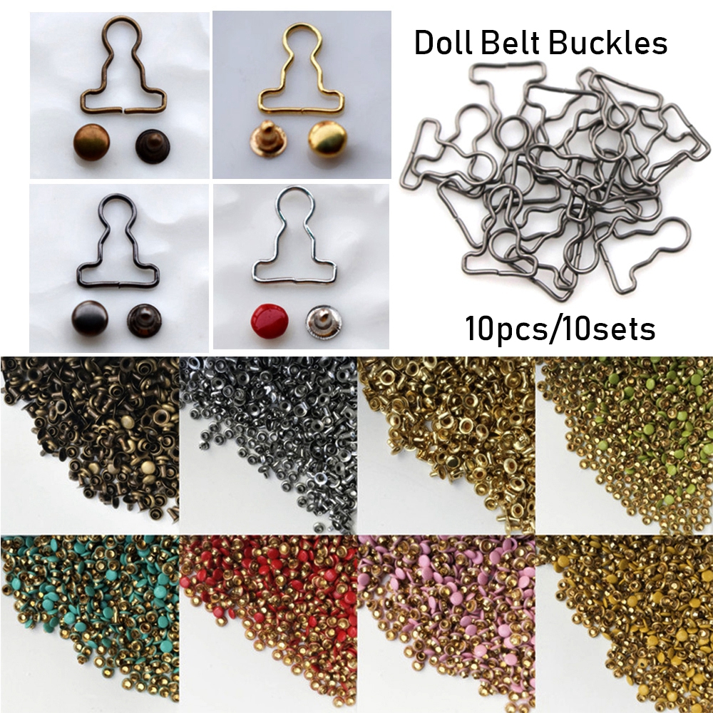 10 Phụ kiện nút thắt dây quần áo cho búp bê/ 10 Set