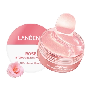 Hộp 60 Mặt Nạ Mắt Lanbena Chiết Xuất Collagen Hoa Hồng Dưỡng Ẩm Làm Sáng Da 80g