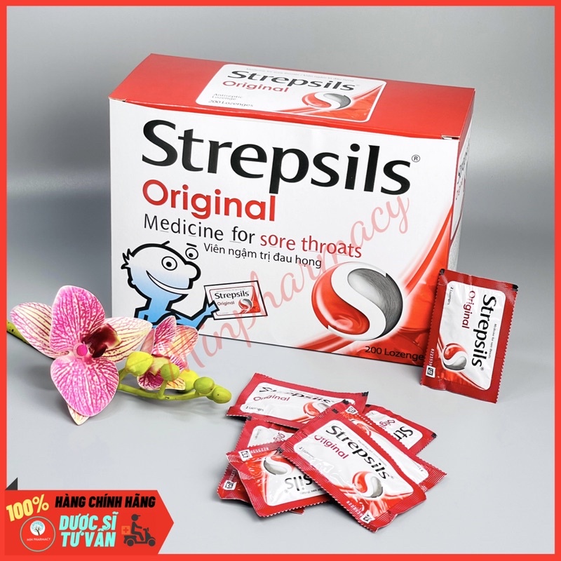 Viên ngậm Giảm ho, Giảm đau họng STREPSILS Original  - Minpharmacy