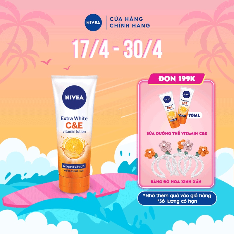 Sữa dưỡng thể dưỡng trắng Nivea Extra White C&amp;E Vitamin Lotion 180ml