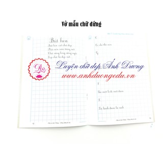 Vở mẫu chữ đứng