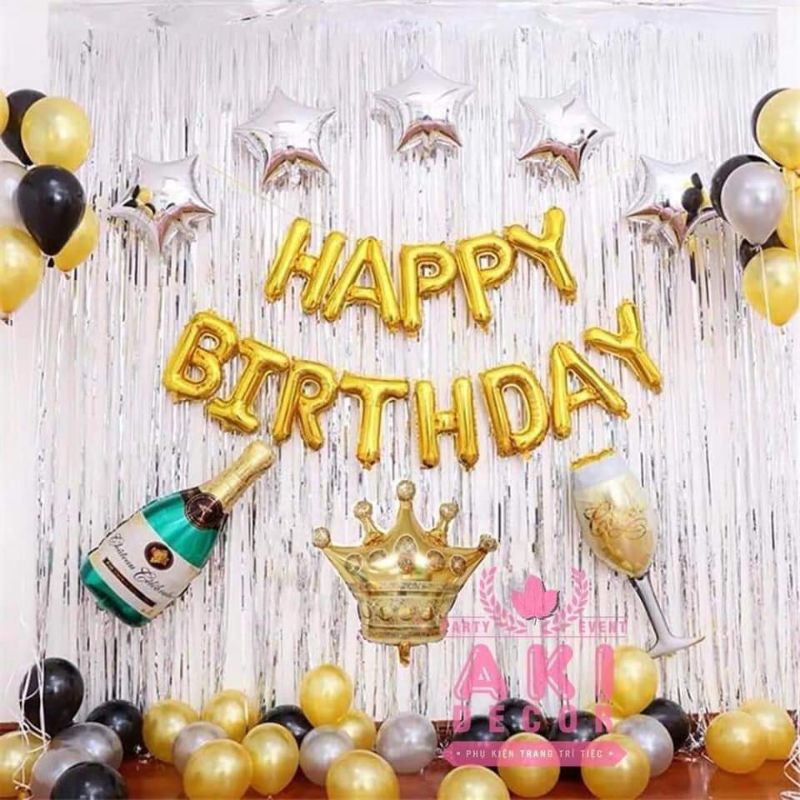 Trang tri sinh nhat FREE SHIPSet bóng trang trí sinh nhật y ảnh tặng kèm bơm và băng dính