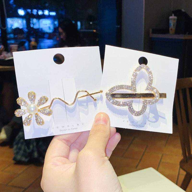 Kẹp Tóc Đính Ngọc Trai Phong Cách Hàn Quốc