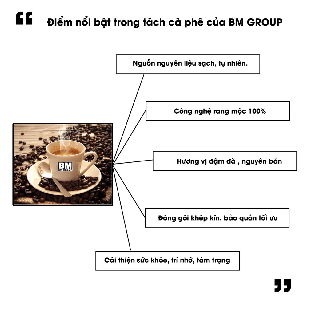 Cà Phê Phin Giấy - Hộp 10 Phin - BM SÁNG TẠO, hạt cà arabica và robusta hái chín, rang mộc, nguyên chất - BM GROUP | BigBuy360 - bigbuy360.vn