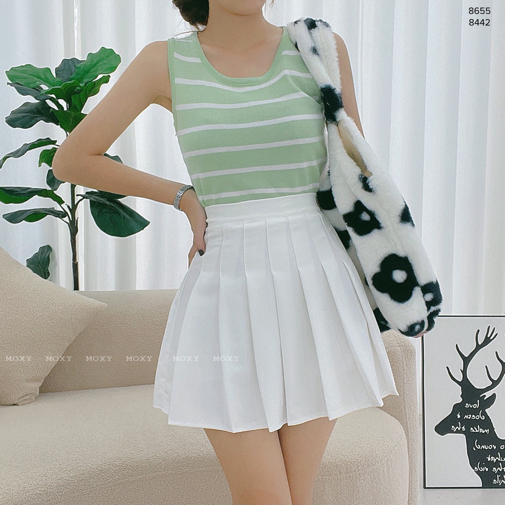 SP008655-Áo len sọc croptop