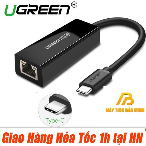 Cáp Chuyển USB Type C to Lan Gigabit 10/100/1000Mbps Ugreen 50307 - Hàng Chính Hãng