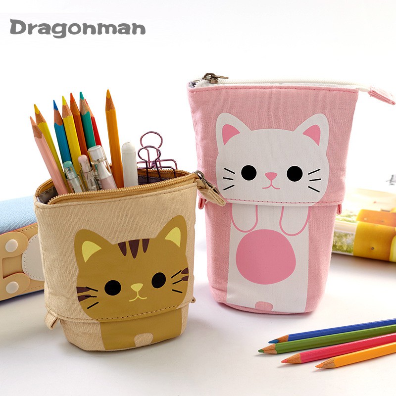 Telescopic Pencil Pouch Standing Pen 