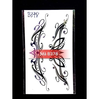 Xăm dán Tattoo hoa văn B378