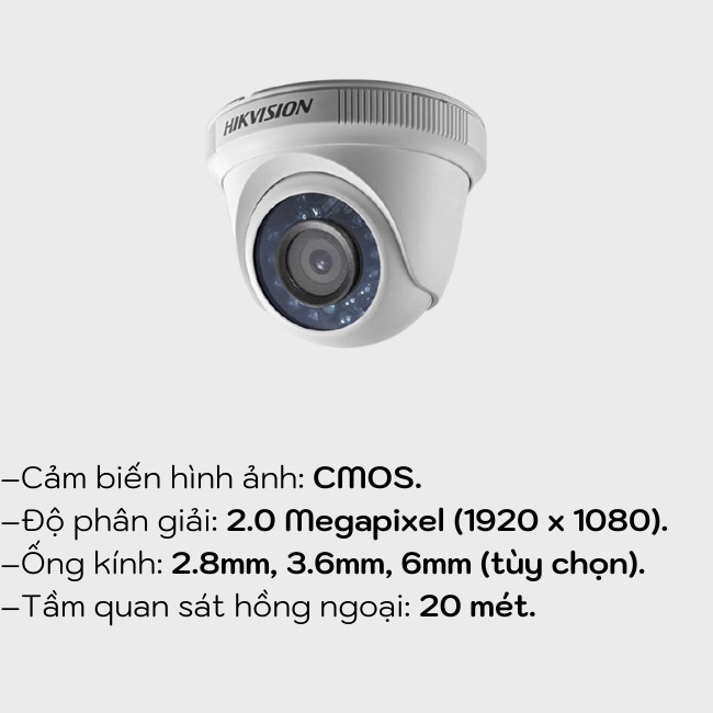 CAMERA HIKVISION DS-2CE56DOT-IR (HD-TVI 2M) | BigBuy360 - bigbuy360.vn