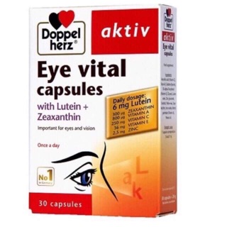 Doppel Herz Aktiv Eye Vital Capsules (hàng chính hãng ,Đức)(cung cấp các dưỡng chất cho mắt...dùng từ 10 tuổi trở lên..)