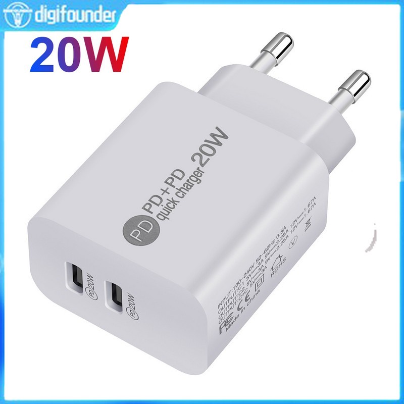 Bộ Sạc Nhanh 20W PD Type-C Đa Năng DIGIFOUNDER H7Q5 Bộ sạc dự phòng