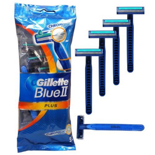 Dao cạo Gillette Blue II - Lưỡi kép mạ Chromium