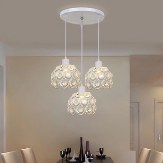 Đèn thả trần pha lê 3 chao - tặng bóng tiết kiệm điện