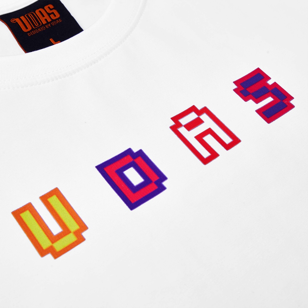 Áo thun tay lỡ UDAS phông Unisex nam nữ Cotton oversize form rộng GAME ON - Trắng | BigBuy360 - bigbuy360.vn