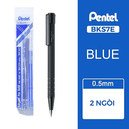 Ngòi Bút Bi Pentel BK250 /Ruột Bút Bi Nhật Bản Pentel BK250 - BKS7E nét 0.7mm