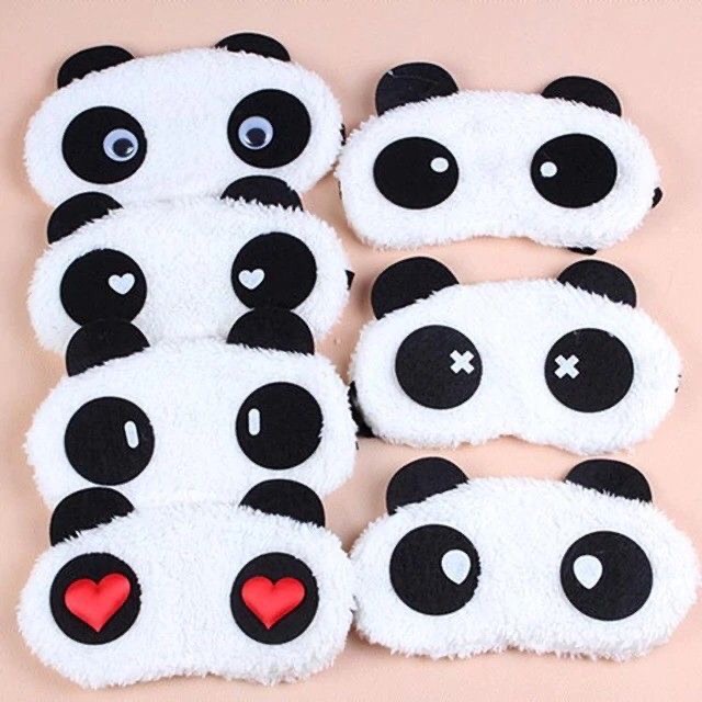 Bịt Mắt Ngủ Hình Panda Dễ Thương Bông Mịn (Mẫu ngẫu nhiên), LithyStore