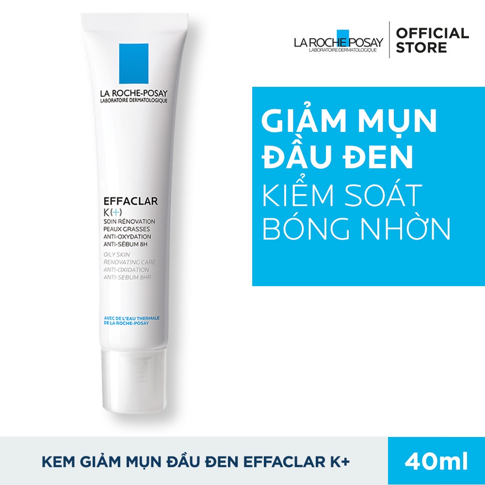 La Roche Posay kem dưỡng giảm mụn đầu đen và bóng nhờn Effaclar K+ 40ml &amp;  Gel rửa mặt Effaclar gel