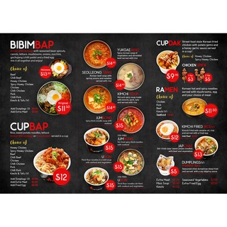 Combo in menu 5 tờ A4 ép plastic đã bao gồm thiết kế