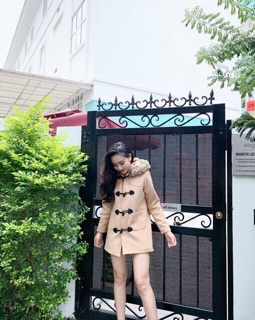 Dạ mũ lông khuy sừng ( ảnh thật)