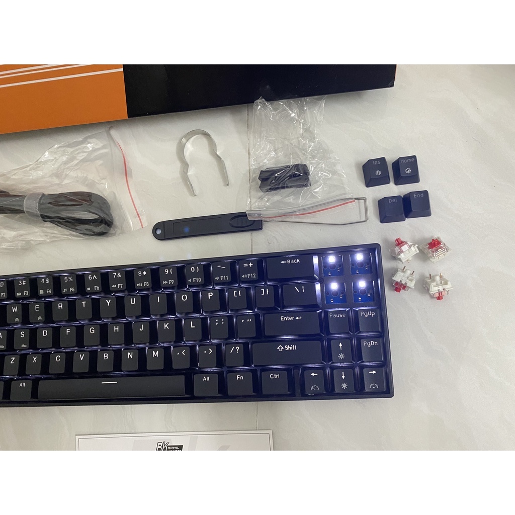 HOTSWAP RK71 PRO - Bàn phím cơ không dây Royal Kludge RK71 Pro Kết nối 3 thiết bị Bluetooth 5.0 - Wireless 2.4G