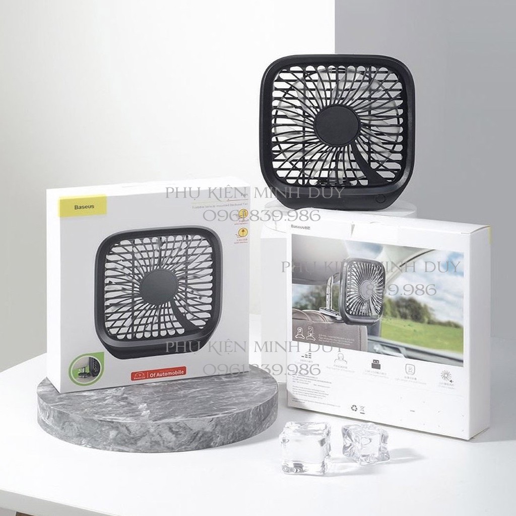 Quạt xếp đa năng gắn lưng ghế trên xe hơi Baseus Foldable Vehicle-mounted Backseat Fan LV507 | BigBuy360 - bigbuy360.vn