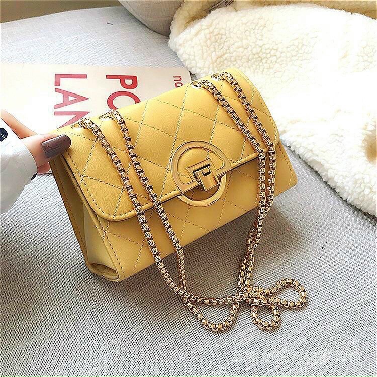 Túi xách nữ thời trang cao cấp đeo chéo dự tiệc họa tiết vân trám khóa bấm KN2119