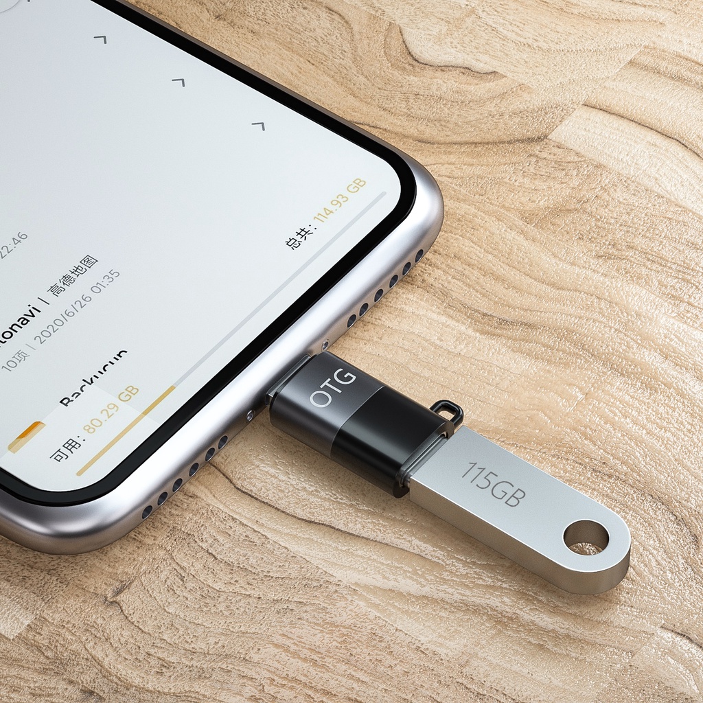 Bluewow Đầu Chuyển Đổi t21 otg Sang type-c 8pin otg usb c otg Cho Điện Thoại