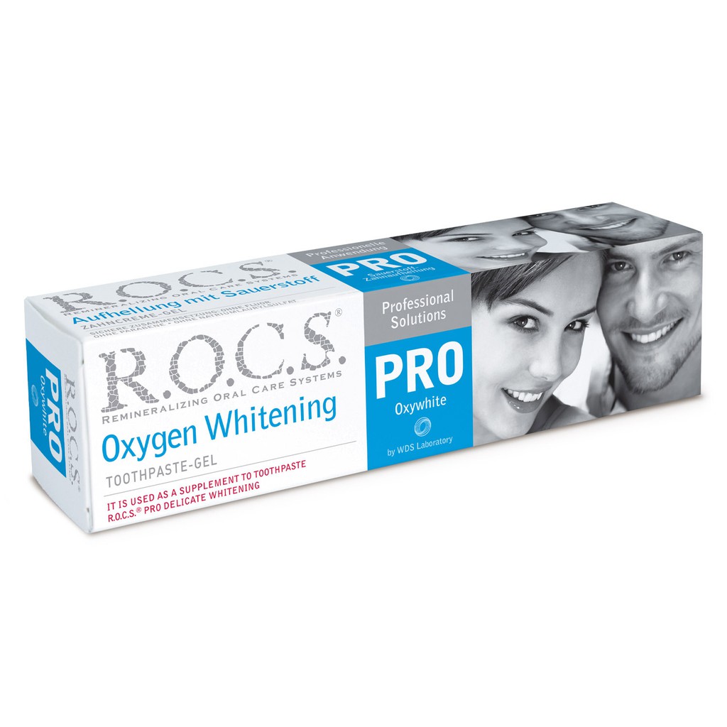Kem đánh răng trắng răng người lớn ROCS. Pro Oxywhite 60g