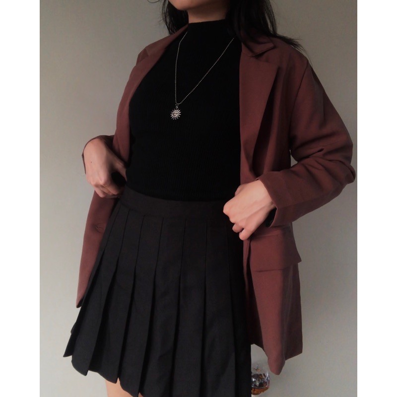 Set áo Blazer , áo len và váy tennis