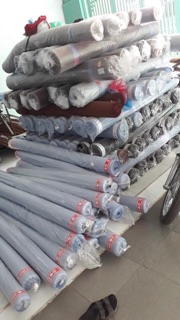 Đồ đi chùa - cổ tròn 4 nút màu gạch