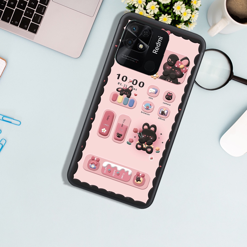 ỐP LƯNG REDMI 10A. IN HÌNH GẤU LOVELY ĐÁNG YÊU, ĐẸP.