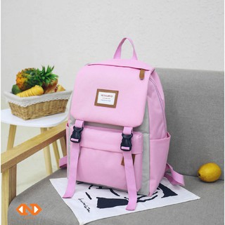 Balo thời trang Hàn Quốc đi học, đi chơi và du lịch chống nước màu hồng