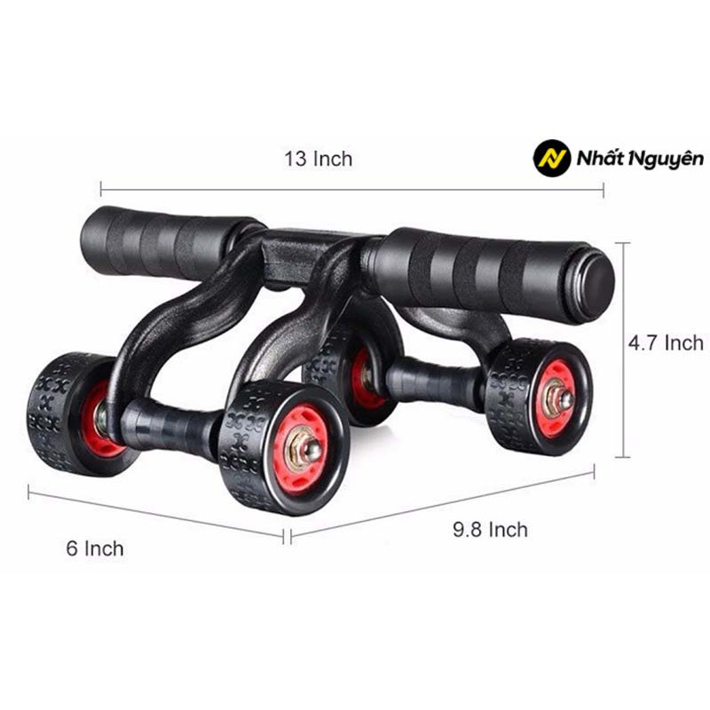 Máy tập tình yêu Con lăn tập bụng 4 bánh AB ROLLER And Push Up Bar Smartbuy