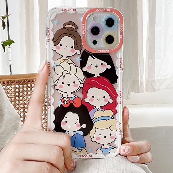 Ốp Điện Thoại TPU Dẻo Trong Suốt In Hình Công Chúa Cho iPhone 14 13 Pro Max Casing 12 11 XS XR X 8 7 6 Plus