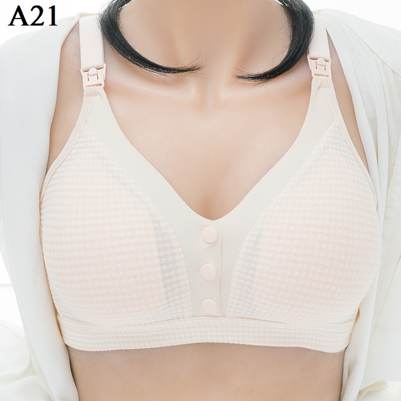 Áo ngực dành cho bầu có thiết kế cho bé ti ô kẻ