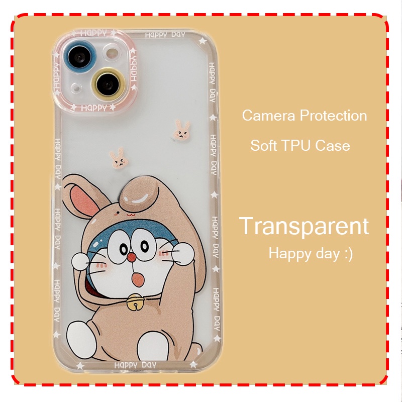Ốp Điện Thoại Dẻo Trong Suốt Họa Tiết Hoạt Hình Doremon Dễ Thương Cho Realme C35 C31 F11 Pro Reno 2Z 2F