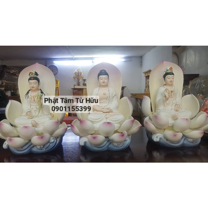 🌈Bộ tượng Tây Phương Tam Thánh Phật Liên Hoa tọa cao cấp🌈