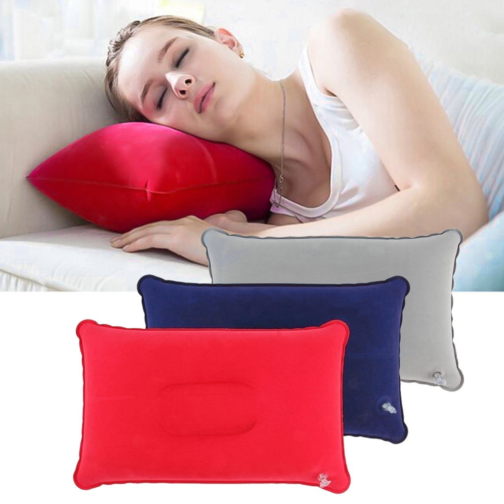 Gối Bơm Hơi Hình Vuông Siêu Nhẹ Tiện Dụng Mang Theo Du Lịch / Leo Núi