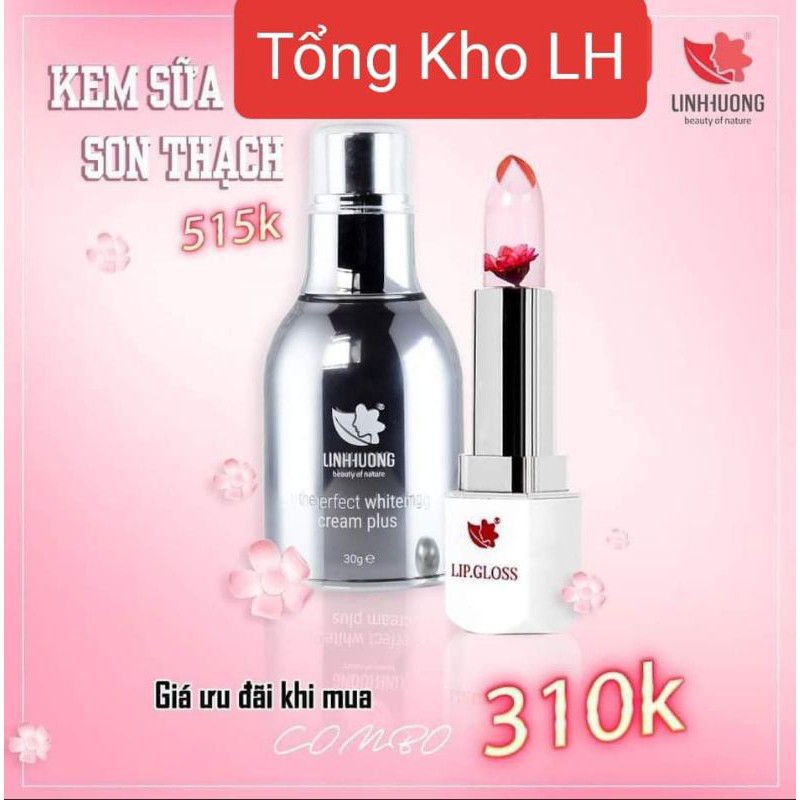 Combo Ngây Thơ,Kem sữa non,Son Cấy Hồng Môi Linh Hương