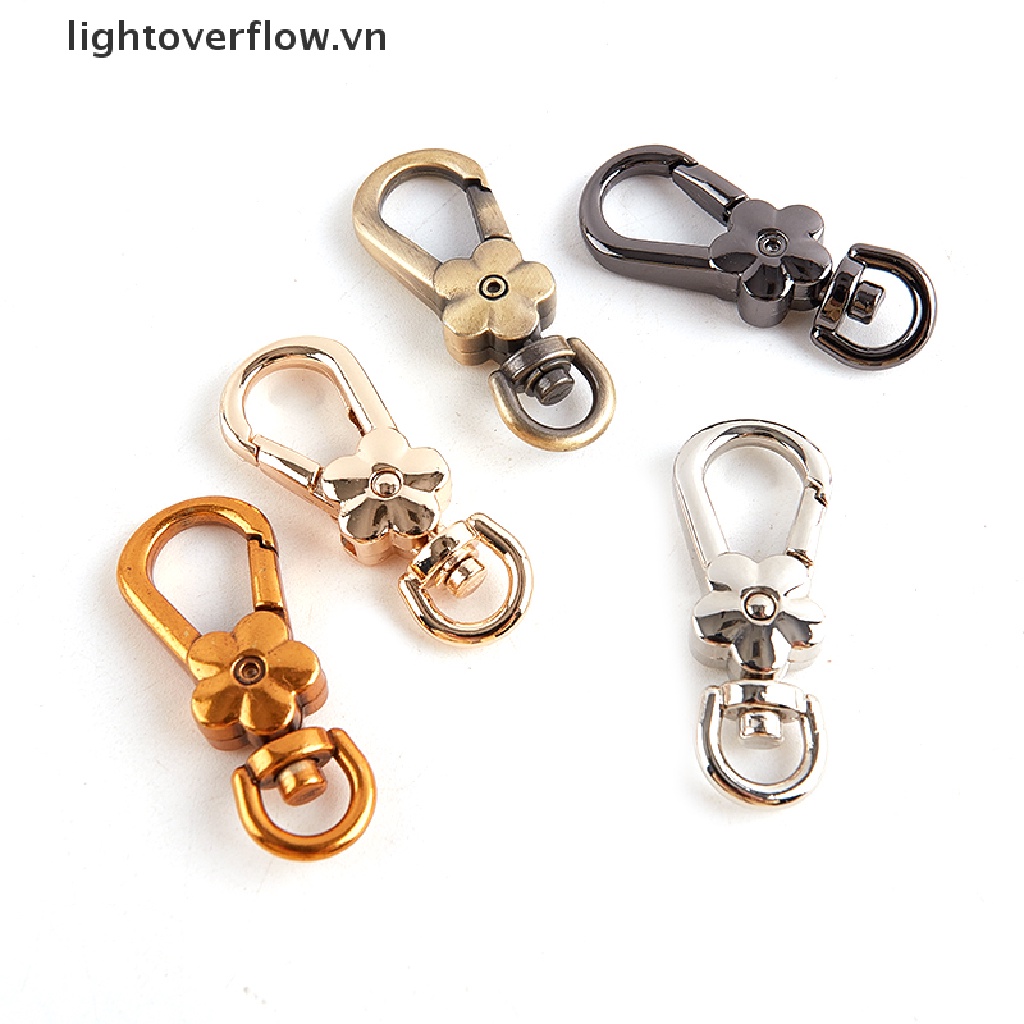 [lightoverflow] 1 Móc Khóa Túi Xách Hình Hoa / Tôm Hùm Bằng Kim Loại
