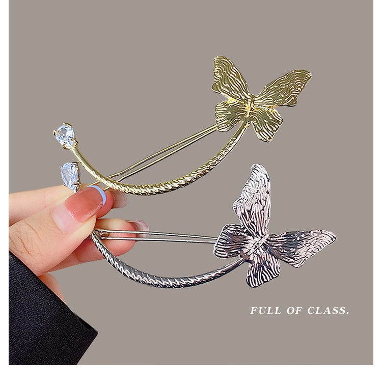 Kẹp Tóc Hình Bướm / Mặt Cười / Mặt Cười Lưng Phong Cách Hàn Quốc