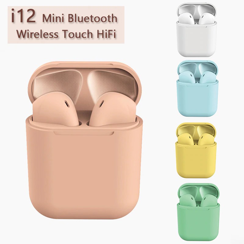 Tai nghe mini i12 TWS không dây Bluetooth 5.0 cho iPhone Samsung huawei xiaomi