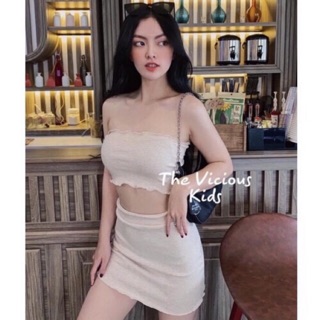 🌼SET ÁO QUÂY BO VIỀN VÀ CHÂN VÁY 🌼( kèm ảnh thật )