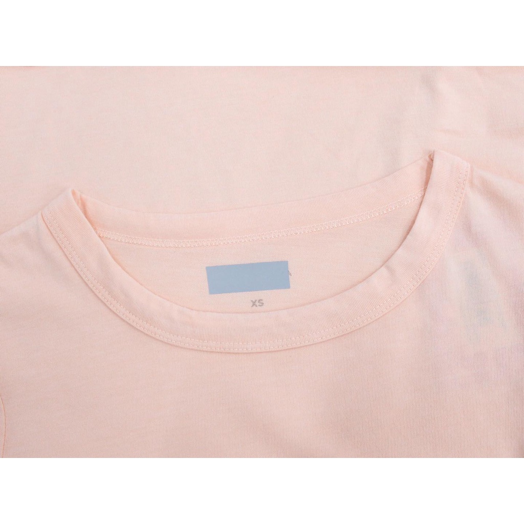 Q9923 - Áo thun croptop Arizona cổ tròn tay ngắn xẻ tay cắt lai trơn
