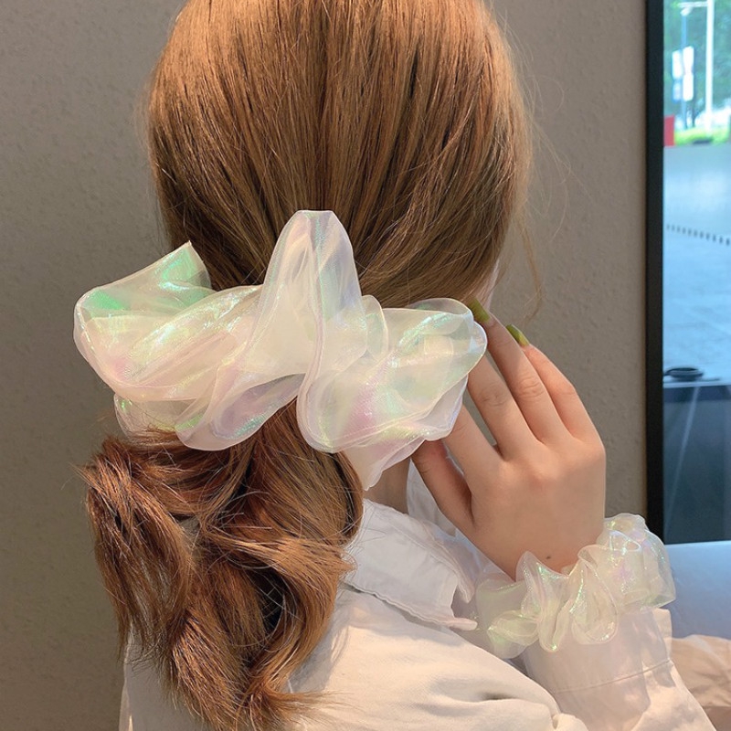 Dây Buộc Tóc Phối Lưới Thời Trang Hàn Dành Cho Nữ