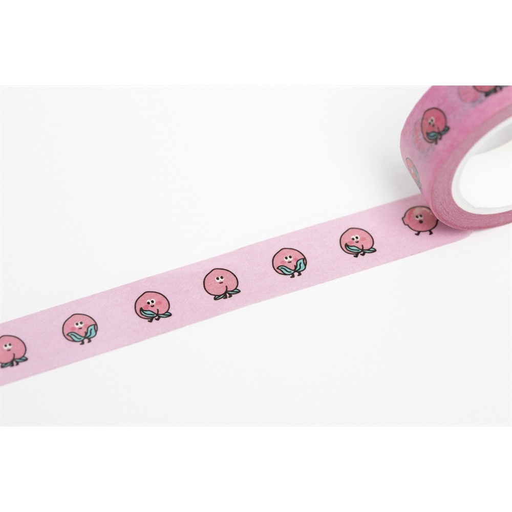 Băng Keo Dán Trang Trí ARTBOX Hàn Quốc Họa Tiết Quả Đào Dễ Thương